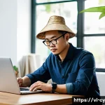 프리랜서로서의 프로젝트 예측 및 계획 방법 - A professional Vietnamese freelancer working at a modern home office, focused on analyzing client re...