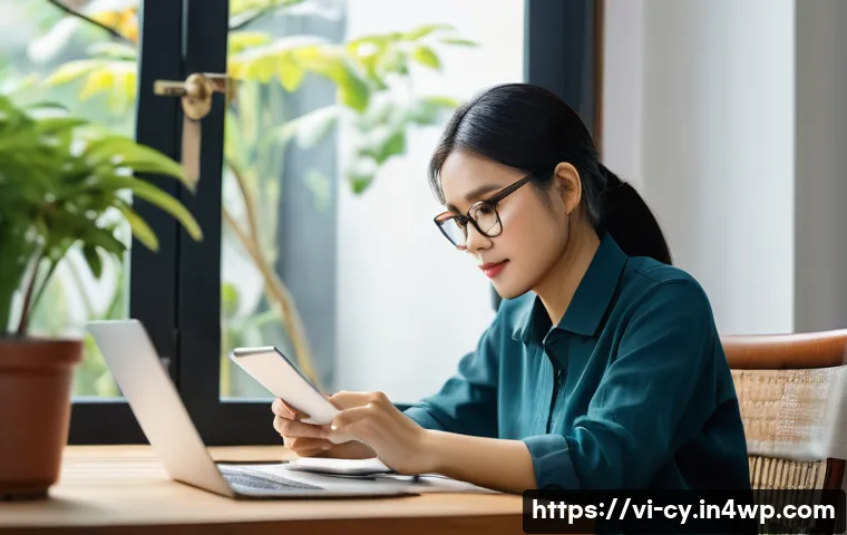 프리랜서로서의 인맥 관리 방법 - A professional Vietnamese freelancer working at a cozy home office desk, actively listening and taki...